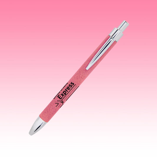 Pink Laserable Leatherette Pen (Box of 25)