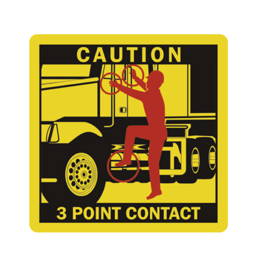 Decal -  Caution, 3 Point Contact