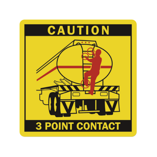 Decal -  Caution, 3 Point Contact, Ladders