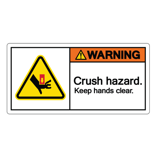 Decal - Warning, Crush Hazard